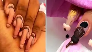 ЧТО ЭТО...?САМЫЙ БЕЗУМНЫЙ ДИЗАЙН НОГТЕЙ😱Странный маникюр идеи Weird nail art