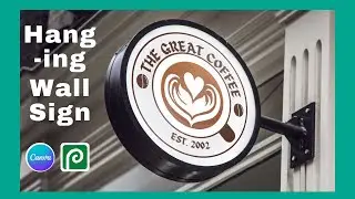 How to make Hanging Wall-Logo with canva | canva tutorial