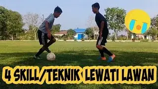 cara mudah lewati lawan 1vs1 - football skills