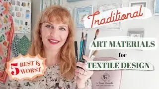Traditional art for surface design - 5 best and worst art mediums - watercolor, gouache & more