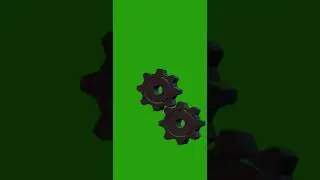 3d Rotating Gears  - Free Greenscreen for Video Projects