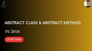 Abstract class and Abstract method in Java  ||  Java programming ||  Inheritance.