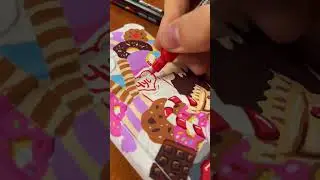 😥 У моей девушки случилась трагедия 🥺Новый чехол весь в чернилах ❤️Я его разрисовал ❤️