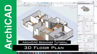 ArchiCAD Begginer Tutorial | 3D Floor Plan in ArchiCAD
