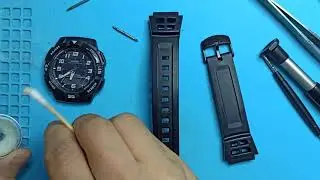 翻新破旧的卡西欧AQ-S800W手表， restoration of an old Casio  AQ-S800W watch