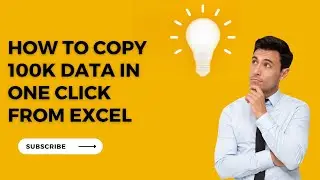 Copy the Data in one click from Excel | How to copy 100k data in one click | Online Earning
