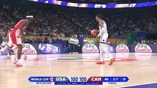 USA vs. Canada ending. FIBA World Cup 2023. Bronze medal game