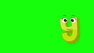 Green Screen | Alexa Green Screen | Cartoon style letter Y 2d animation with green screen