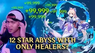healer ONLY abyss challenge (FULL CLEAR) | genshin impact 2.7