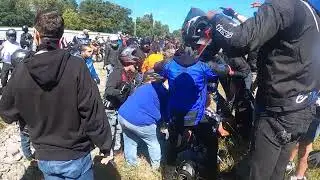 BAD MOTORCYCLE WRECK at End Of Summer Ride