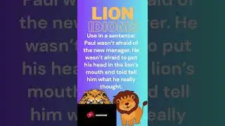 Lion-Hearted | Lion Idioms #learnenglish #english #shortsvideo #idioms #shorts