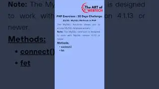 23/30 : MySQLi methods in PHP #php #mysqli #methods