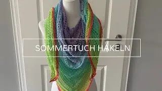 Buntes Dreieckstuch für den Sommer häkeln