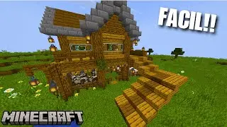 Tutorial Casa🏡 de MADERA para Minecraft (casa perfecta para survival)