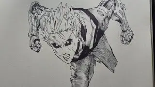 DIBUJANDO A GENOS (ONE PUNCH MAN) - PANEL MANGA