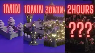 A CASTLE IN 1 MIN, 10 MIN, 30 MIN AND 2 HOURS! |BLENDER TIMELAPSE #blender #animation #worldoftanks