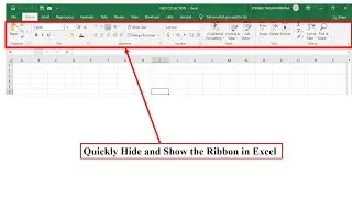 Quickly Hide and Show the Ribbon in Excel