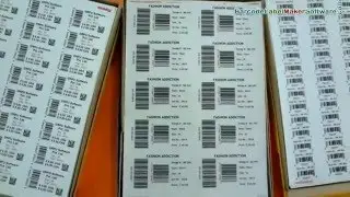 Design and print barcode on different types of label sheet