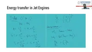 Energy transfer in Jet Engines & Component Efficiencies