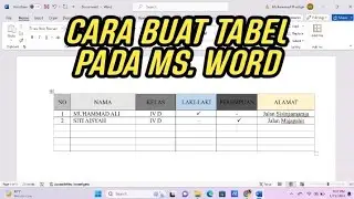 CARA BUAT TABEL PADA MS. WORD | ILMU SEDERHANA TAPI GAK SEMUA ORANG BISA