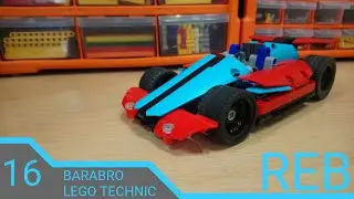 Гоночный автомобиль «REB» на Pull Back моторе из Лего техник / инструкция / LEGO TECHNIC самоделка