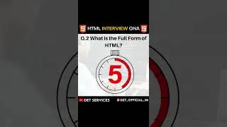 #2 HTML Interview Question -Full Form of HTML Language 