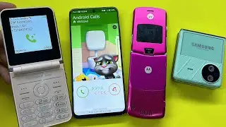 Incoming & Outgoing Call Huawei Y90 vs Samsung Flip, Foldable Phone, Motorola Razr v3