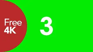 Animation Number (3) Green Screen - Free 4K