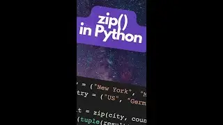 Do you know the zip() in Python ? 