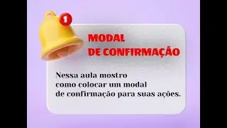 Modal de Confirmação - cadastro, edição e exclusão