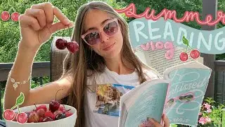 summer reading vlog 🍒🌸 (lots of YA books, bookish q&a, chill vibes, & yummy food)