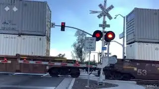 Grand avenue railroad crossing at Glendale, AZ near the train yard