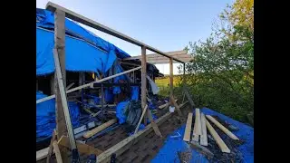 ремонт дома после пожара ч14 строим крышу