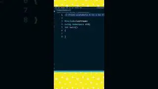 To Print A to Z alphabets🤔🤔🤔by Floyd's method #c2 #c2 coding #codehack  #learn to code #c++ #c2code
