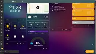 A Great Starting Dashboard For Home assistant (With Big Clock)