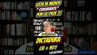 PEDRO BAÑOS LISTA DE MEDIOS QUE PSOE QUIERE "CENSURAR" #baños #psoe #sanchez #españa #shorts
