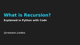 What is Recursion in Python? Explained with Code and Stack Breakdown