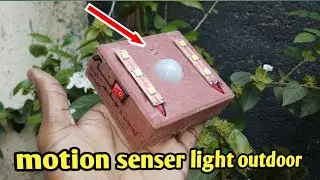 DIY motion sensor light outdoor|| pir motion sensor
