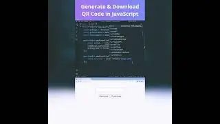 Download QR Code and generate QR code in HTML and JavaScript #viral #webdesign #coding #javascript