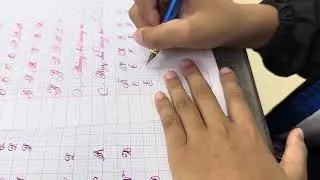 Bảng chữ sáng tạo qua nét chữ của bé trai 9 tuổi | Luyện chữ đẹp Cần Giuộc