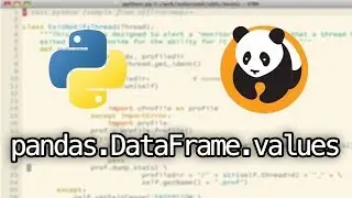 Pandas values Python tutorial: pandas.Dataframe.values