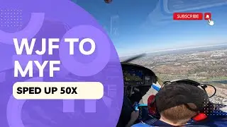 Flying RV-12is from WJF to MYF sped up 50x