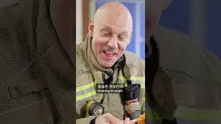 British Firefighters try Korean Fire Noodles X2