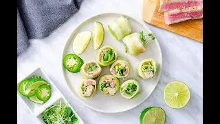 Cucumber Tuna Avocado Rolls