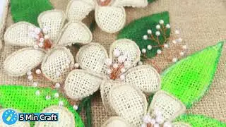 JUTE LIFE HACK JUTE FLOWER ORIGAMI WALL HANGING