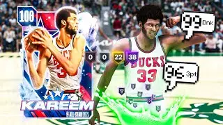 100 OVERALL KAREEM ABDUL-JABBAR GAMEPLAY! THE GREATEST CARD IN THE HISTORY OF 2K! NBA 2K24 MYTEAM