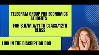 Telegram group for Economics student#economics