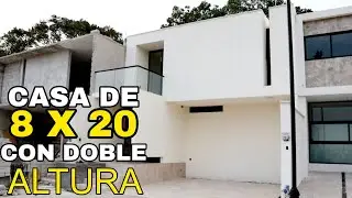 CASA con DOBLE ALTURA de 8 x 20 | CASA MODERNA | CASA pra VENTA