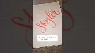 Hi Skyler!!! #subscribe #handwriting #trending #trendingshorts #commentyourname #lettering #art