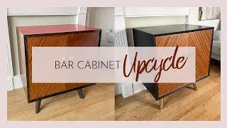 DRINKS BAR CABINET DIY UPCYCLE | Facebook marketplace furniture flip